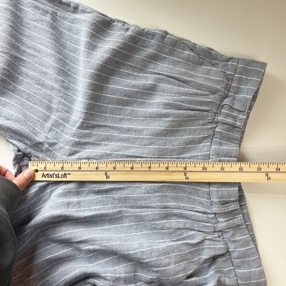 Abercrombie & Fitch Blue White Striped Linen Pants Business Casual - Size Small - Picture 7 of 8
